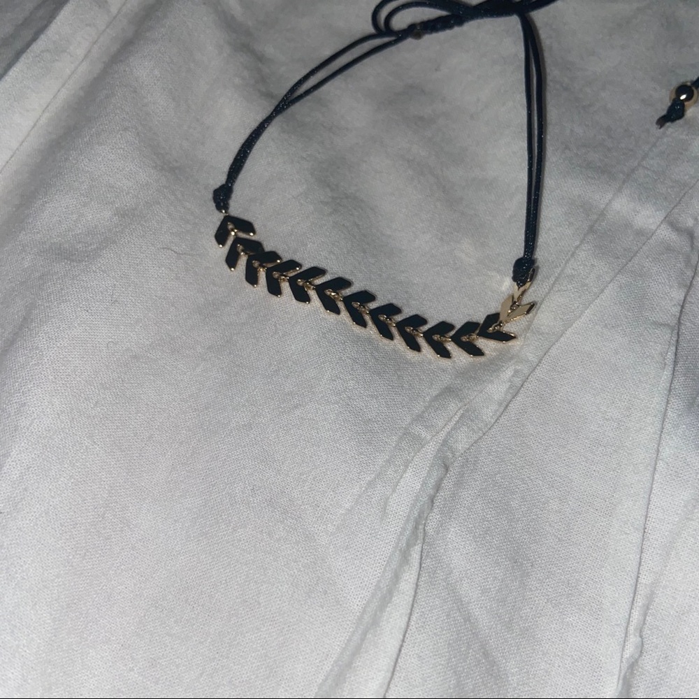 Gold feather handmade bracelet